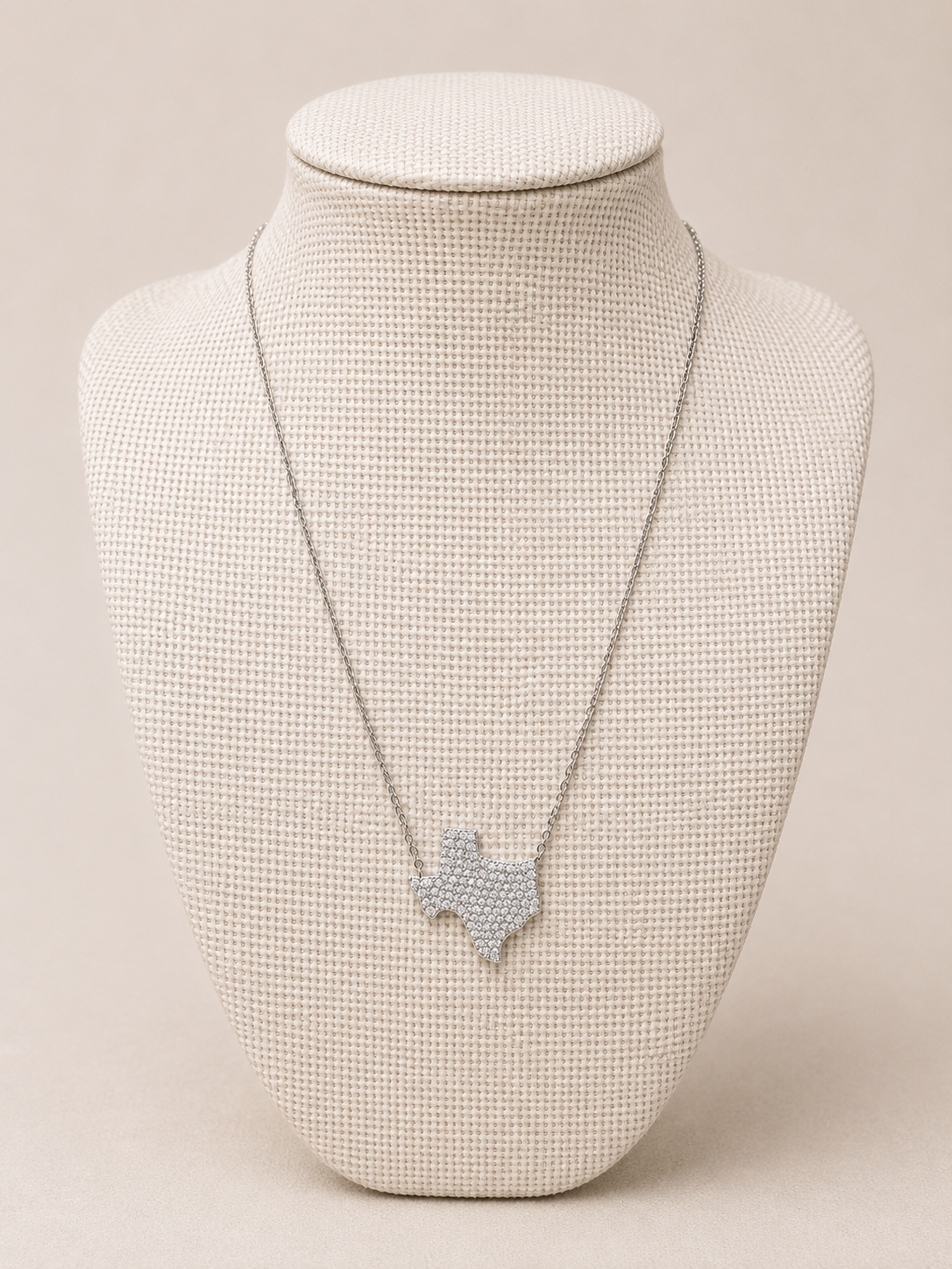 Pave Texas Shape Necklace