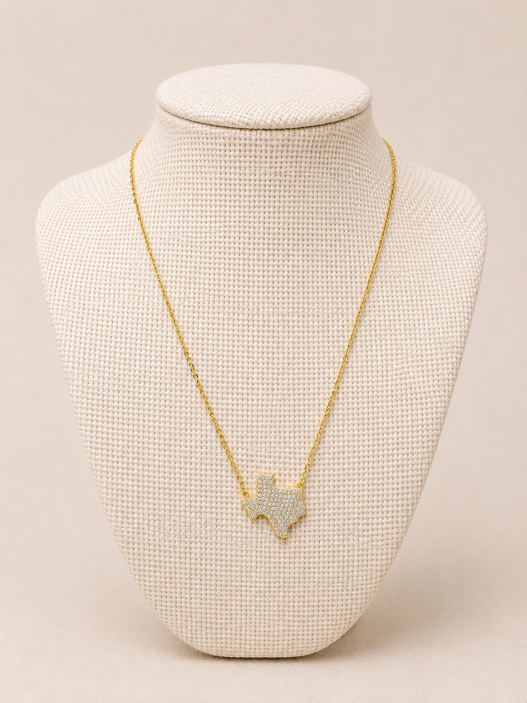 Pave Texas Shape Necklace