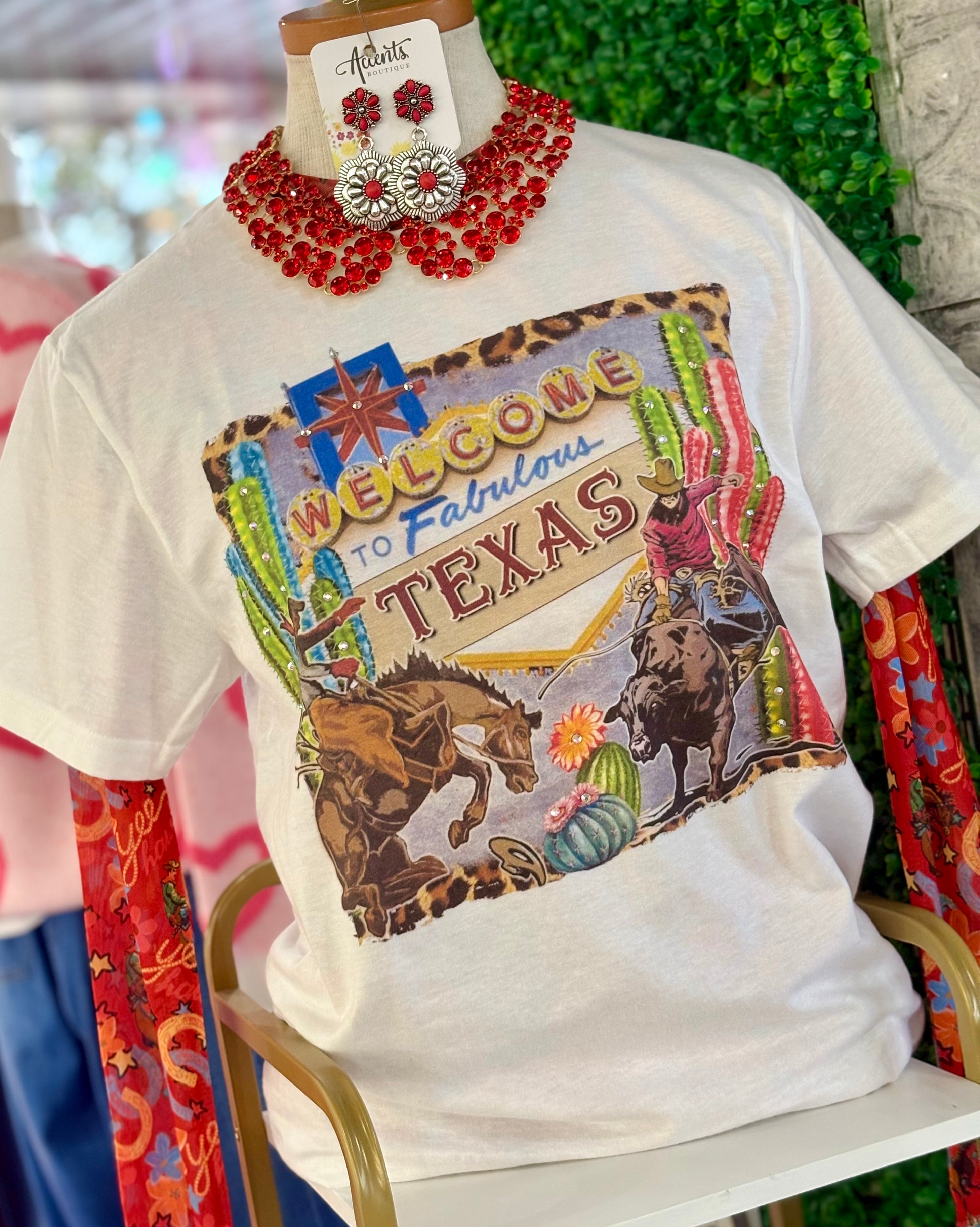 Welcome To Fabulous Texas Bling Tee