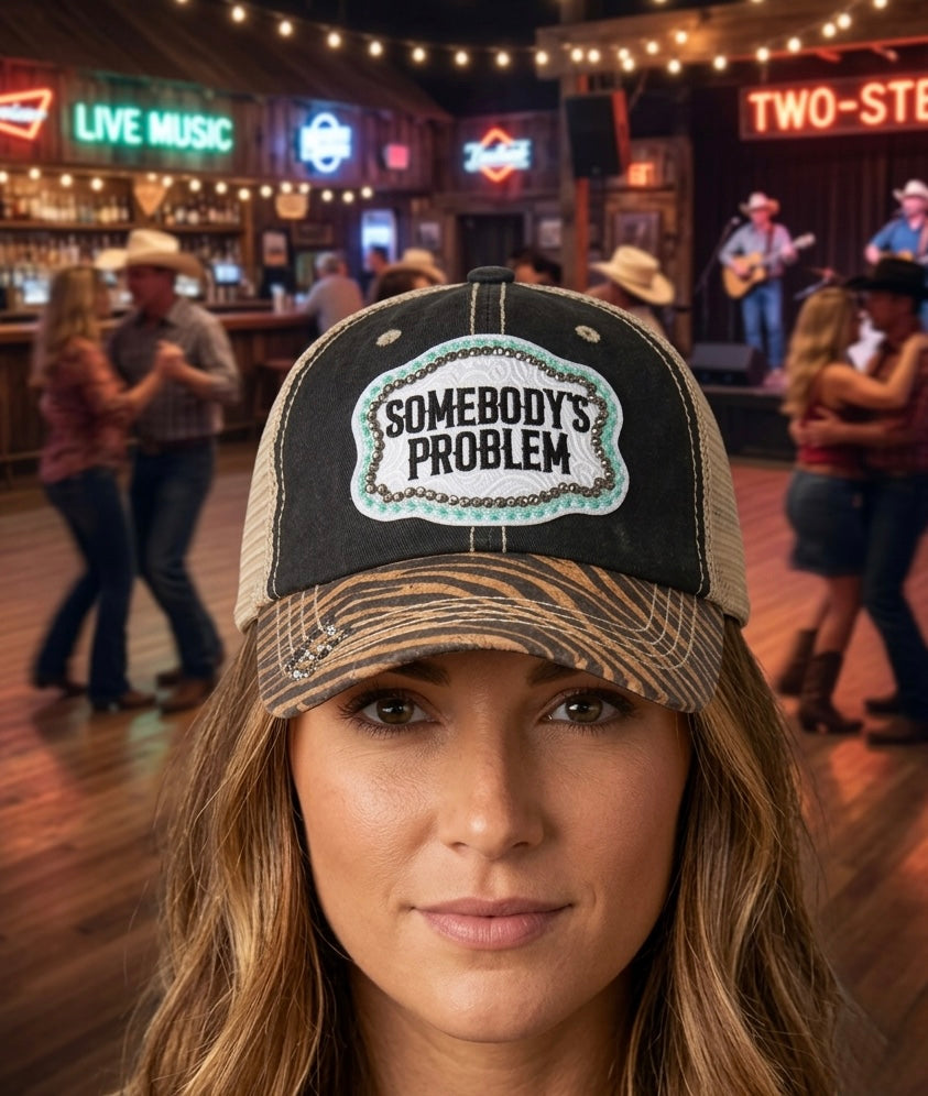 Somebody's Problem Bling Cap