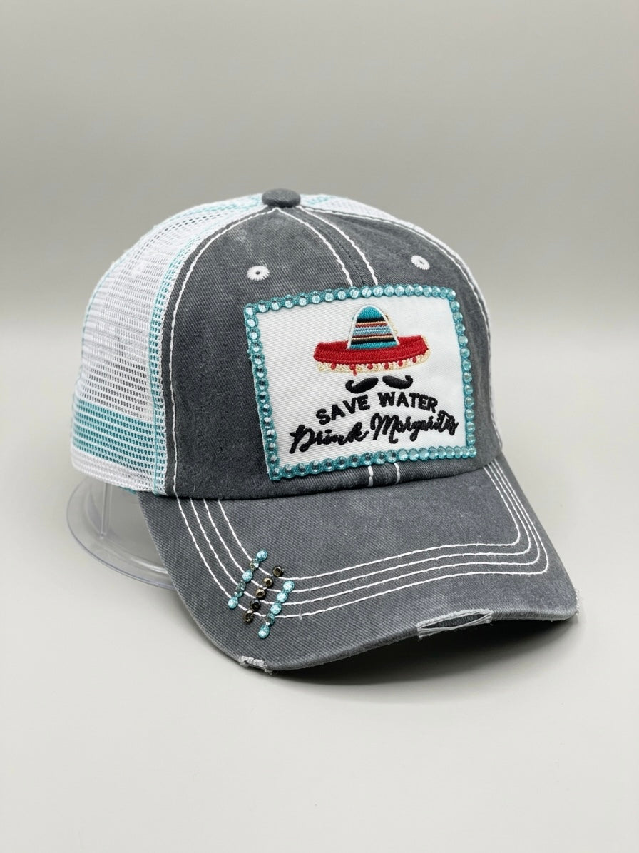Drink Margaritas Bling Cap