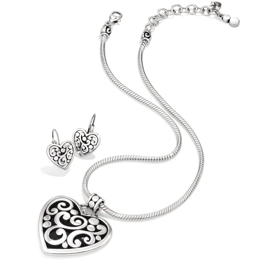 Brighton Contempo Heart Leverback Earrings Silver One Size — Accents Boutique, Marble Falls TX