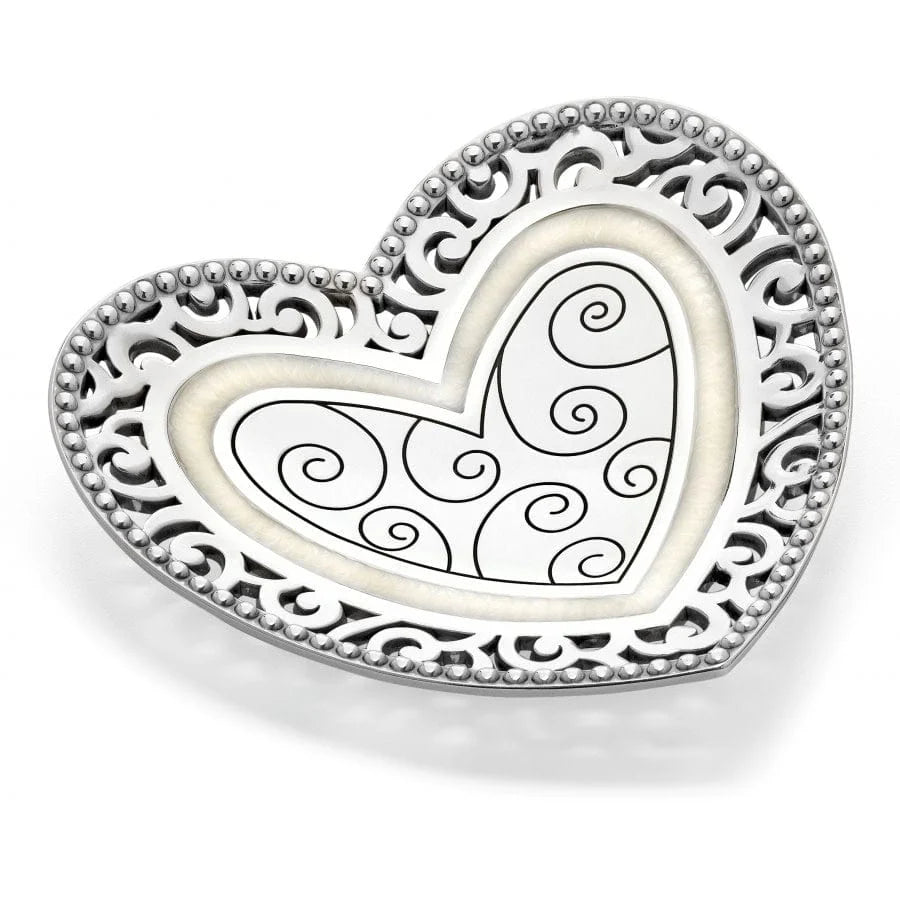 Brighton Lacie Daisy Trinket Heart Tray — Accents Boutique, Marble Falls TX