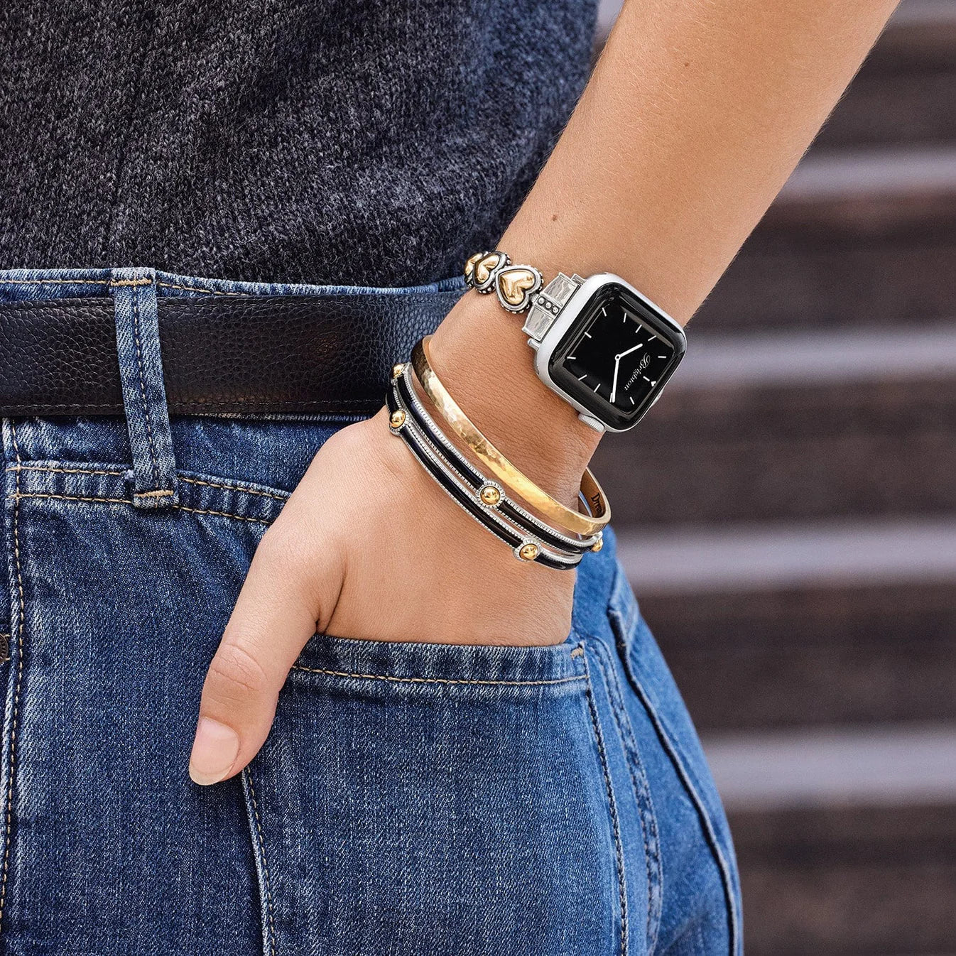 Brighton Pretty Tough 2Tone Heart Watch Band