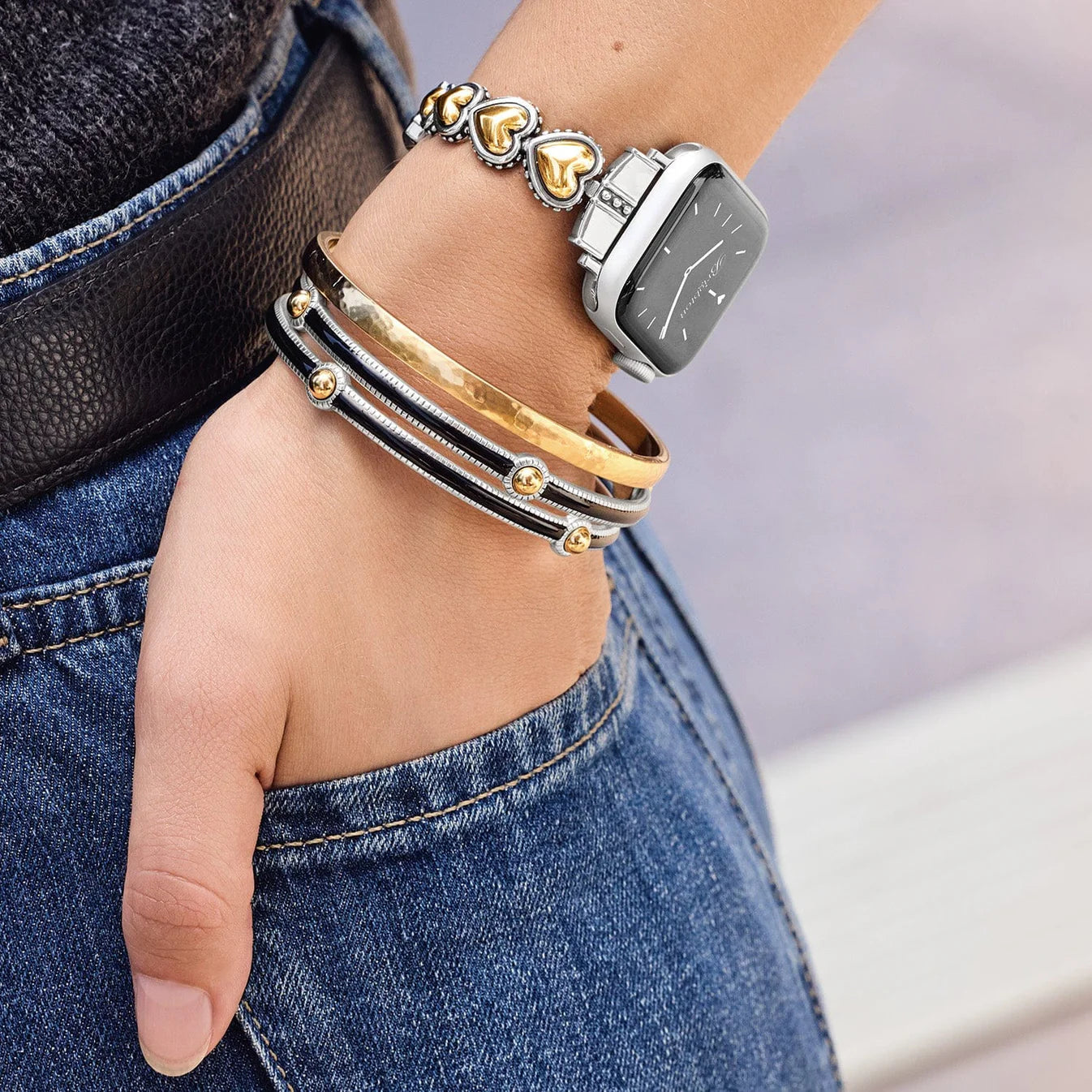 Brighton Pretty Tough 2Tone Heart Watch Band