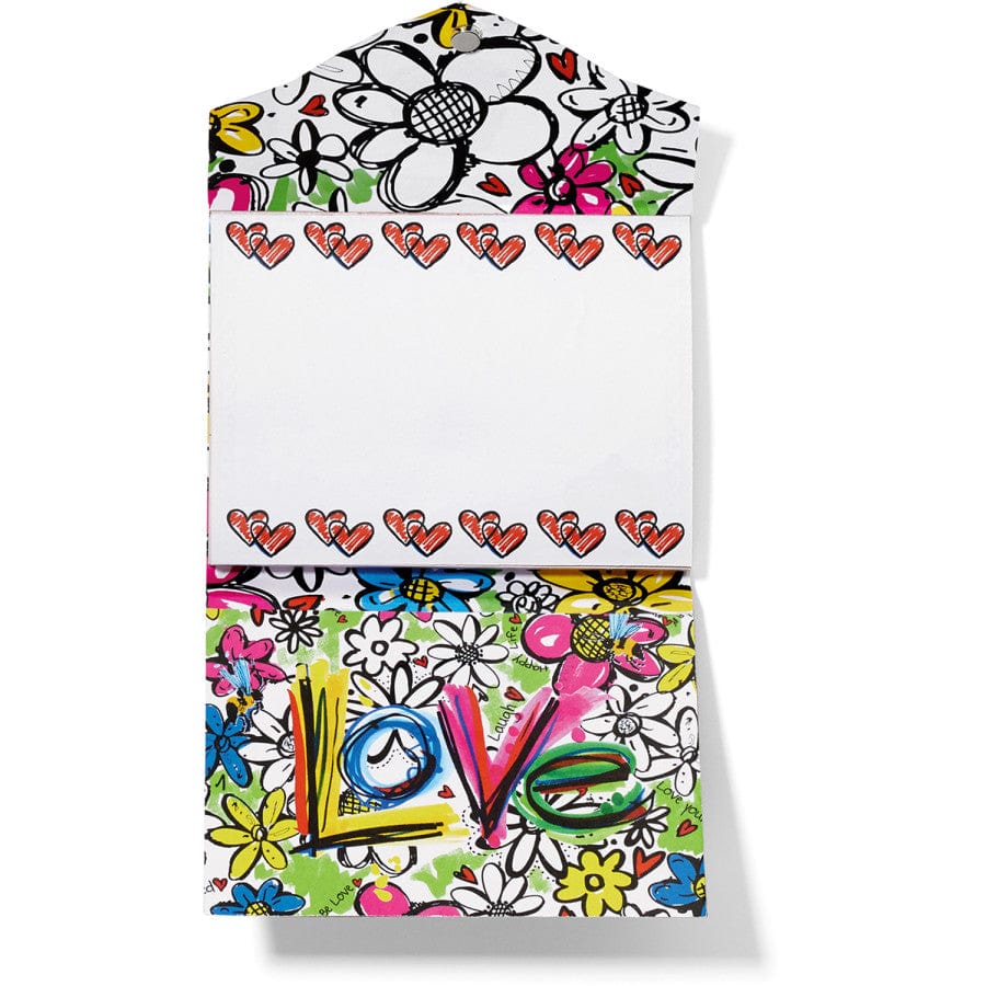 Brighton Gift Note Pad Garden Love Heart Flowers 75 Sheets Magnetic Punch Studio