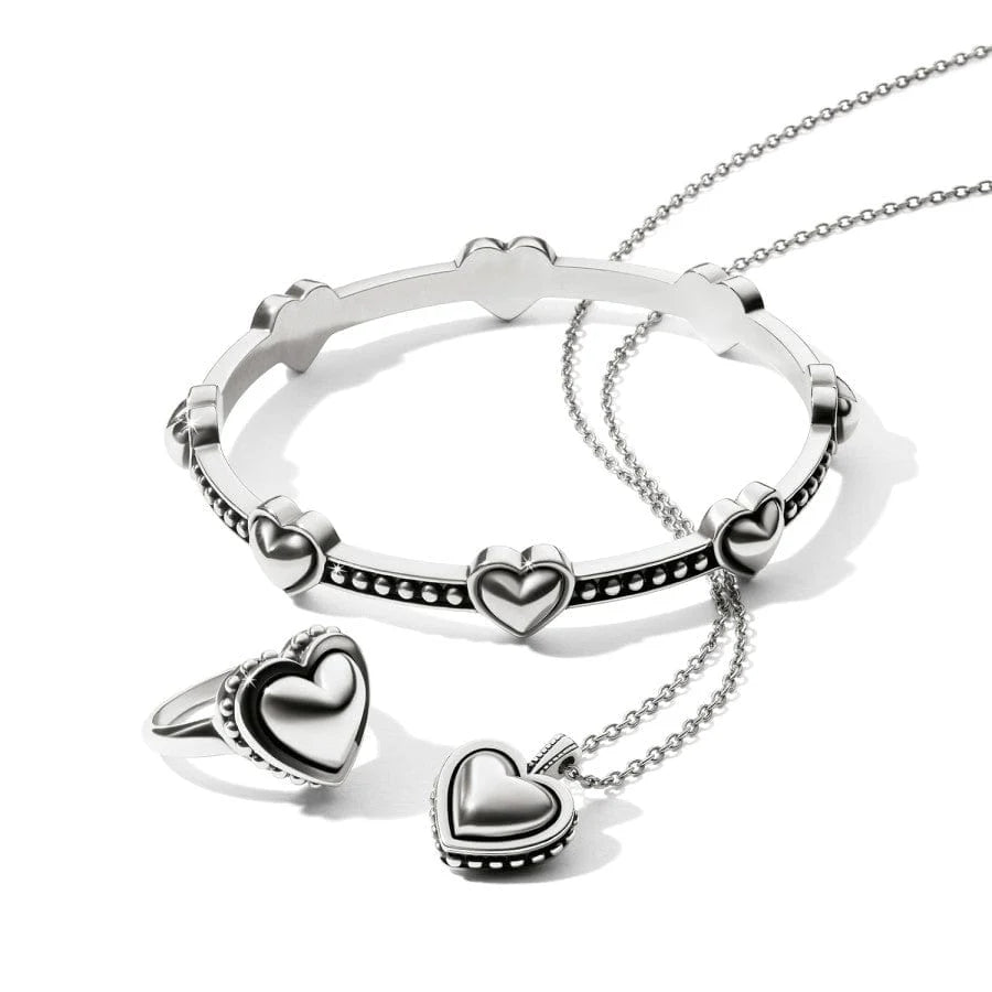 Brighton Pretty Tough Bold Crystal Heart Petite Pendant Necklace — Accents Boutique, Marble Falls TX