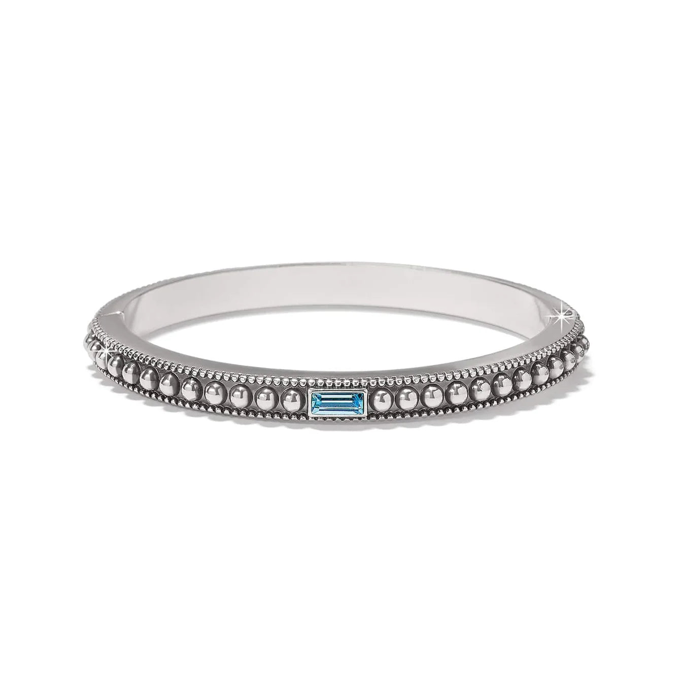 Brighton Pretty Tough Gem Aqua Hinge Bangle — Accents Boutique, Marble Falls TX