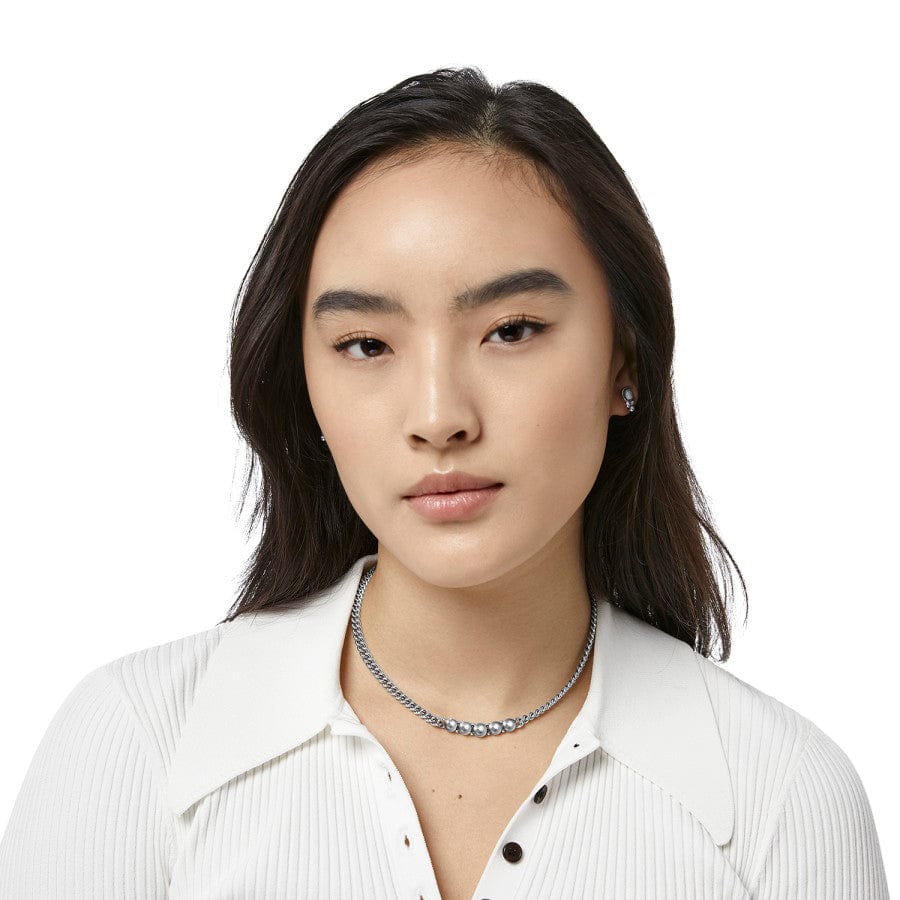 Brighton Pretty Tough Collar Silver Necklace