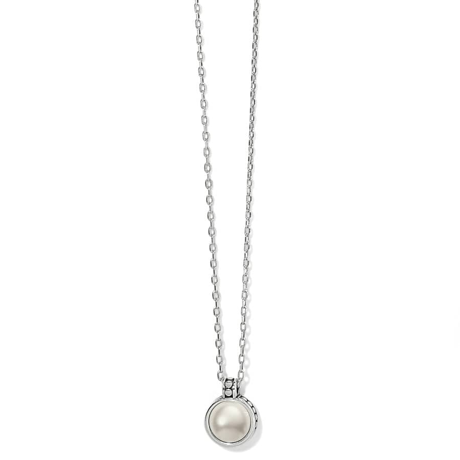Brighton Pebble Dot Round Reversible Pendant Short Necklace