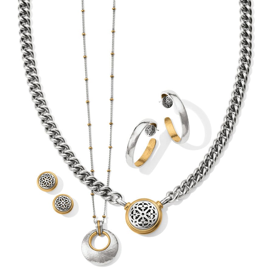 Brighton Ferrara Entrata Petite Silver Gold Pendant Necklace — Accents Boutique, Marble Falls TX