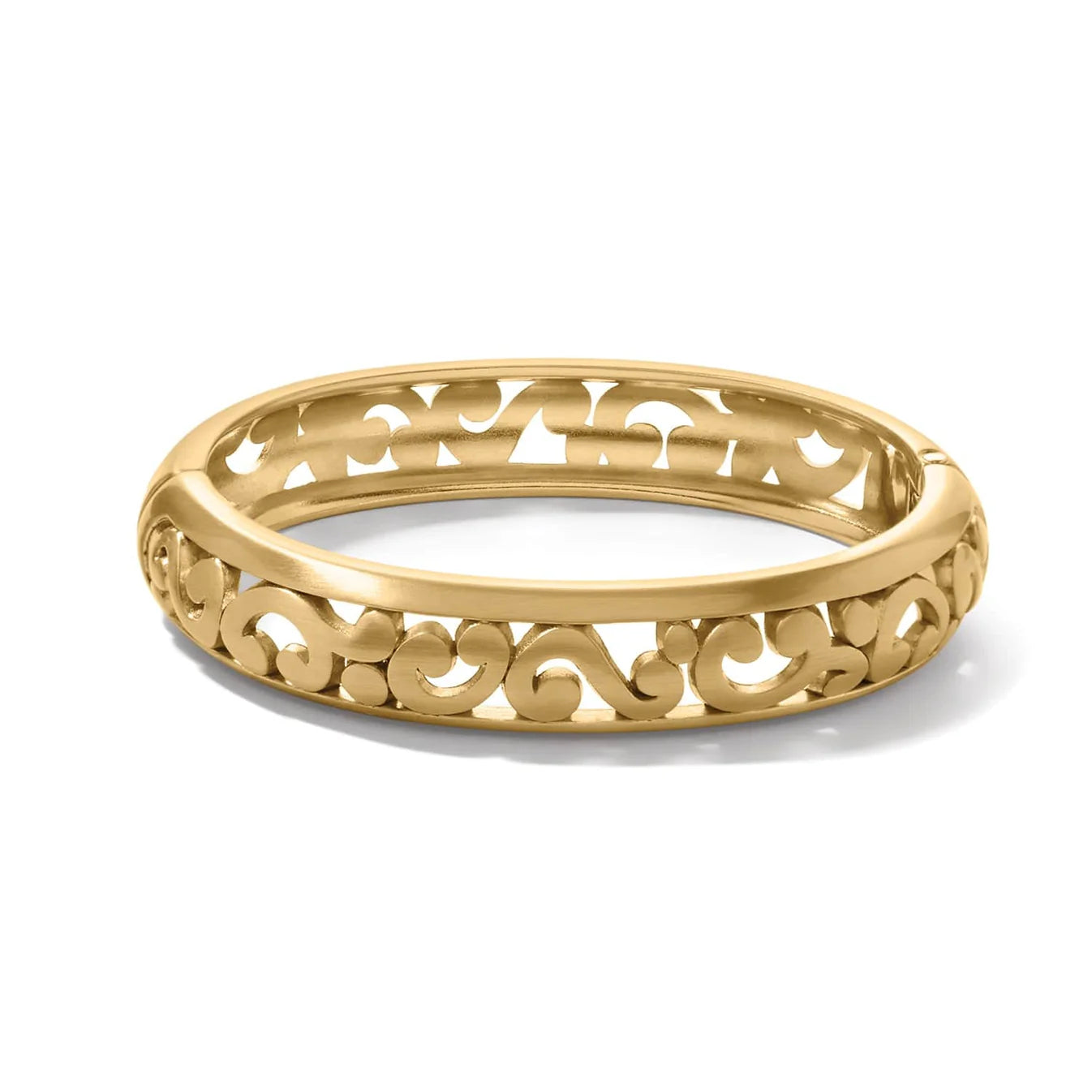 Brighton Contempo Medium Hinged Bangle Stack Gold Bracelet Jewelry