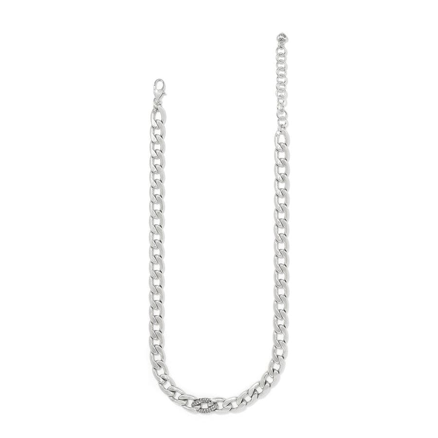 Brighton Cleo Pave Link Silver Necklace — Accents Boutique, Marble Falls TX