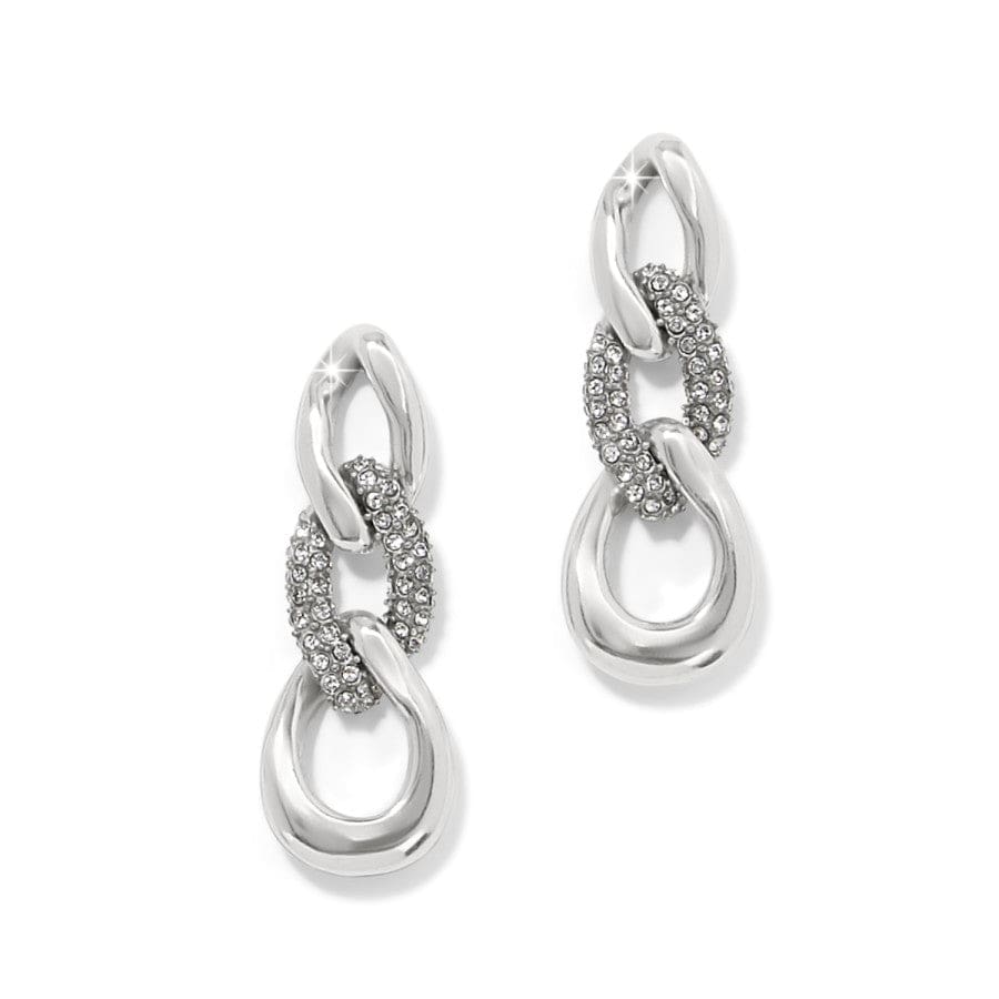 Brighton Cleo Pave Link Silver Post Drop