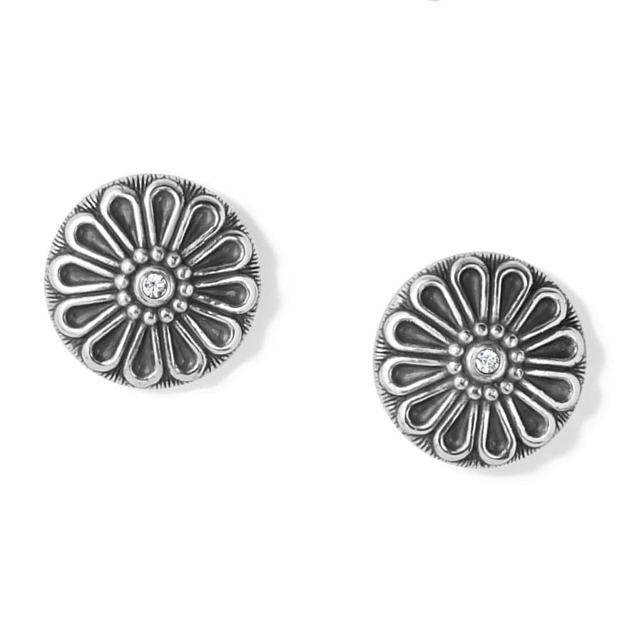 Brighton Clara Flower Mini Post Earrings Silver One Size — Accents Boutique, Marble Falls TX