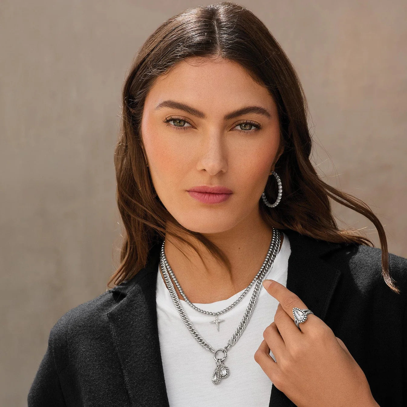 Brighton Twinkle Luxe Charm Link Necklace