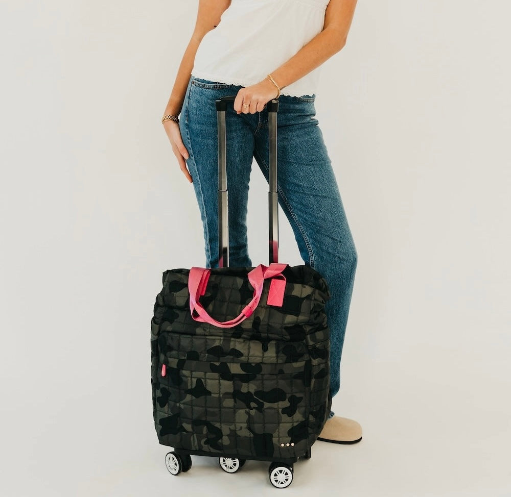 Camo Quilted Tote Roller