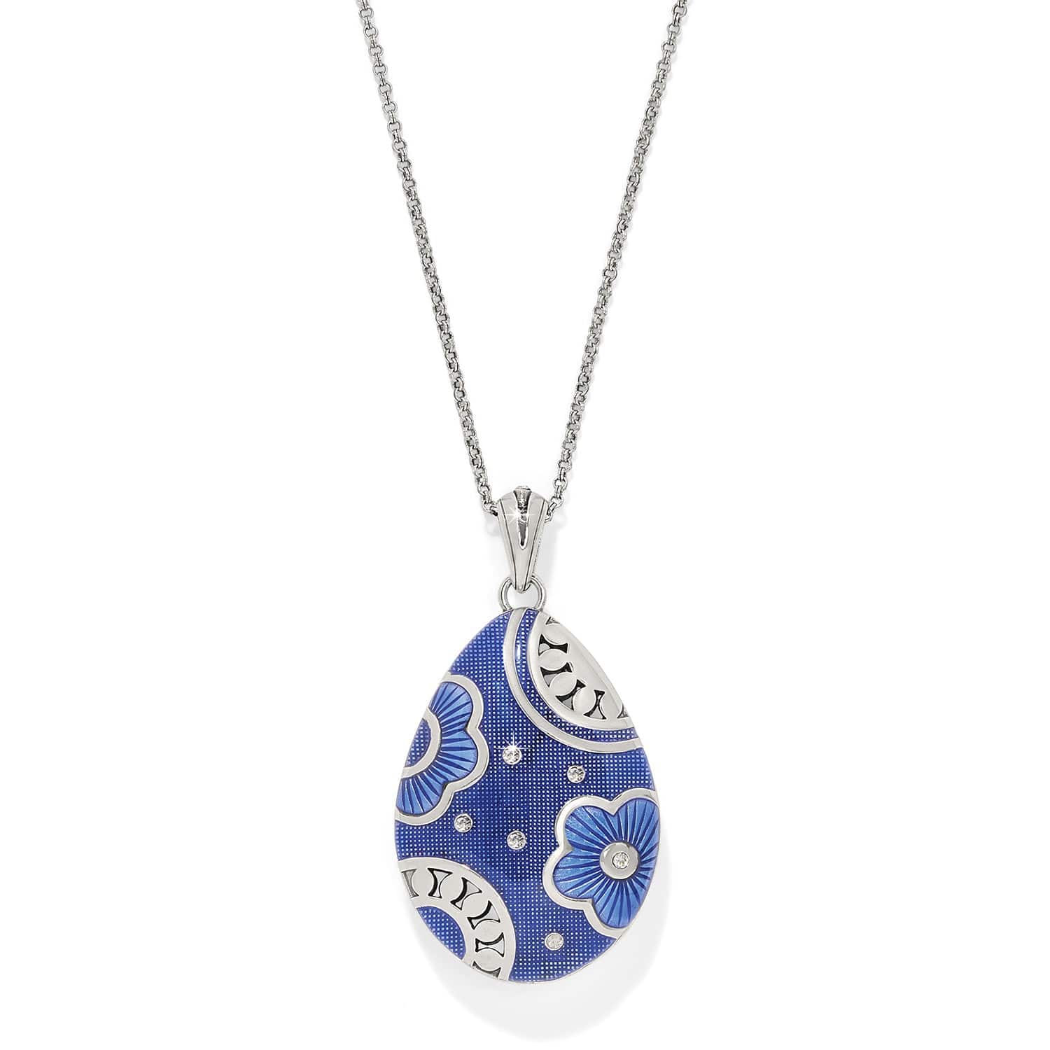 Brighton Flora Teardrop Blue Necklace