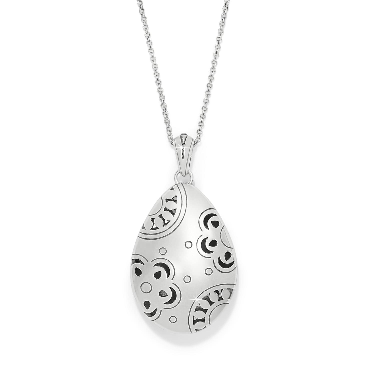 Brighton Flora Teardrop Blue Necklace
