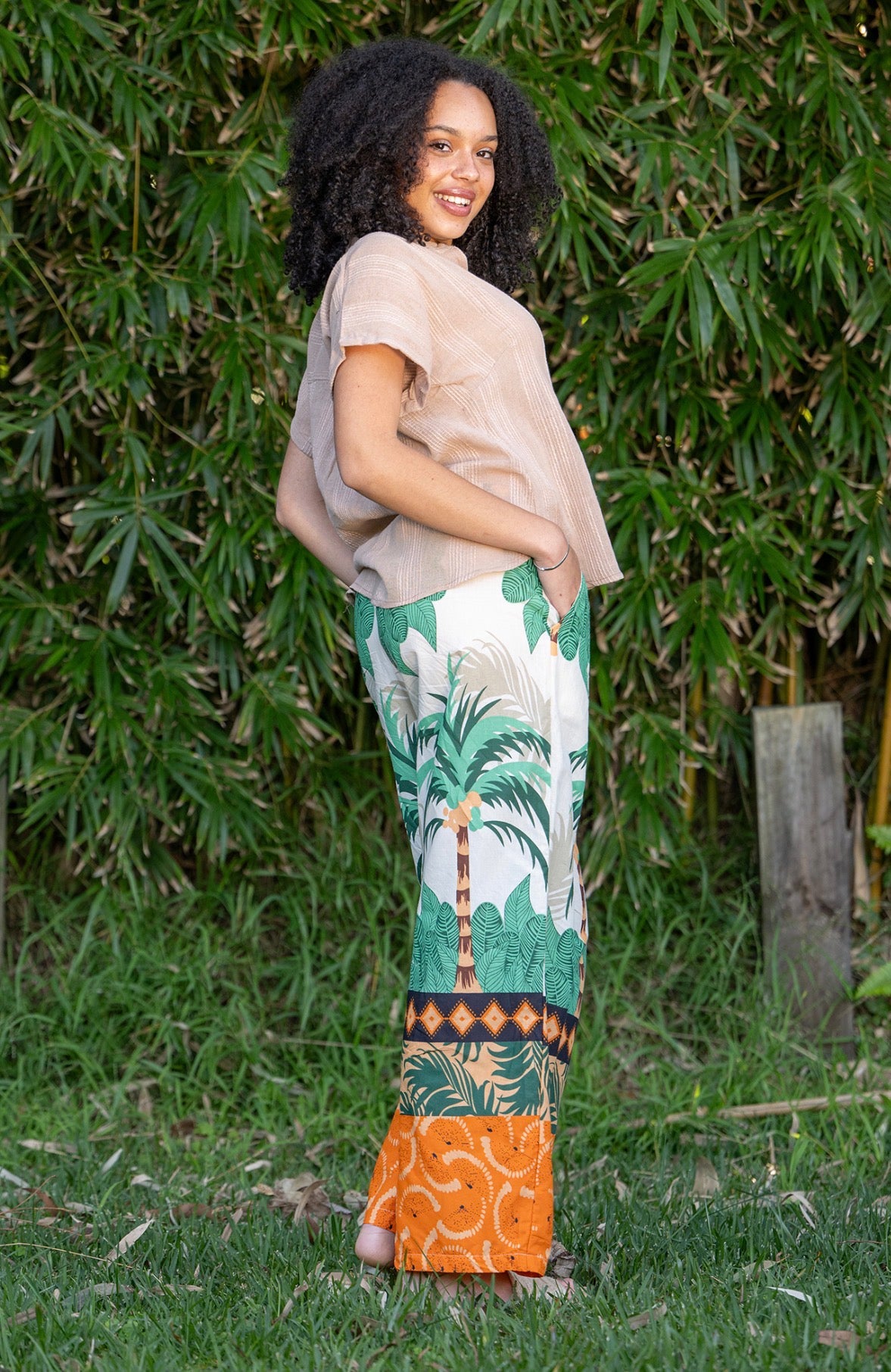 Tangle Hemi Tropical Cotton Pant