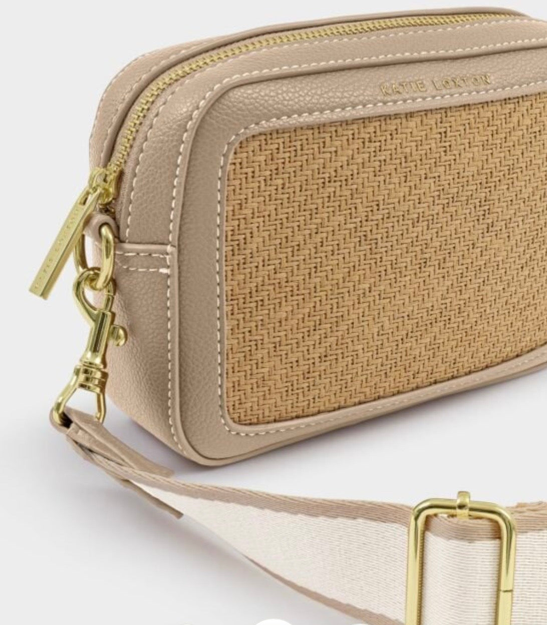 Katie Loxton Avery Raffia Small Crossbody Bag | Natural - Default