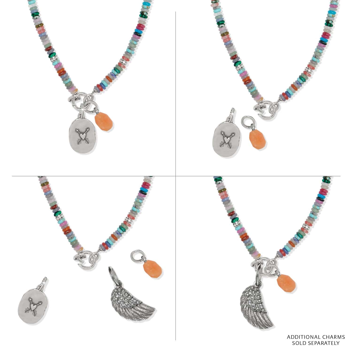 Brighton Token Charm Mix Gemstone Necklace