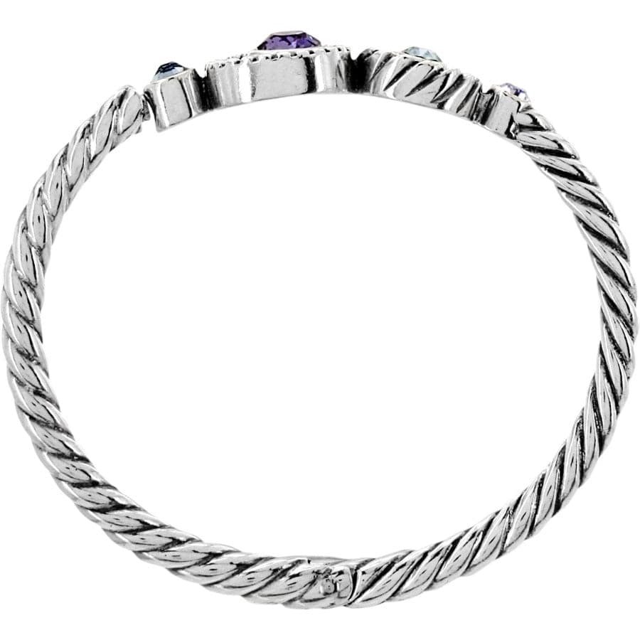 Brighton Halo Hinged Bangle Silver — Accents Boutique, Marble Falls TX