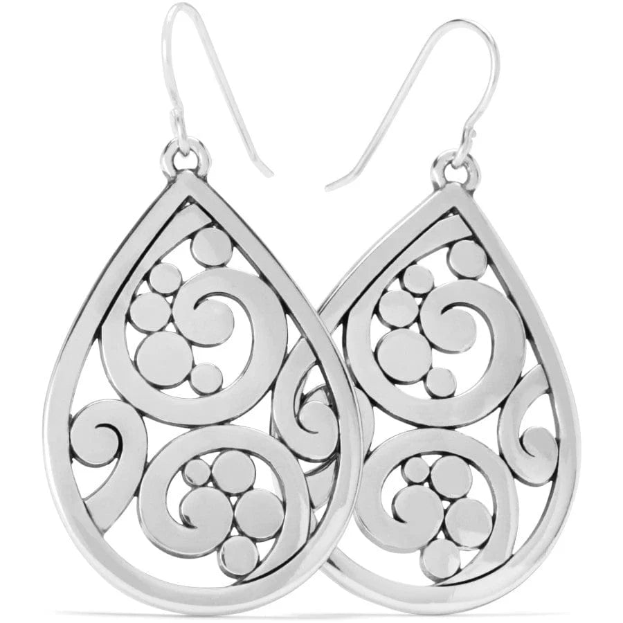 Brighton Contempo Teardrop French Wire Earrings Silver — Accents Boutique, Marble Falls TX