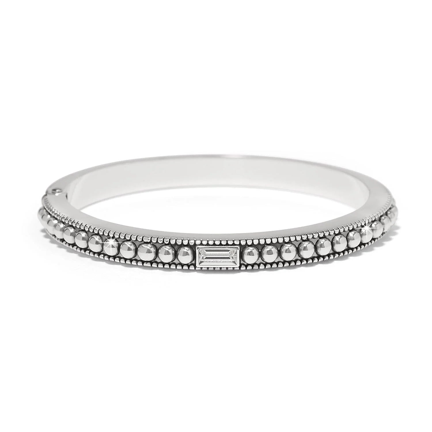 Brighton Pretty Tough Clear Crystal Gem Hinge Bracelet
