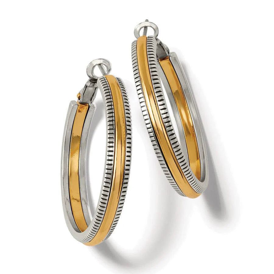 Brighton Interlock Noir Hoops