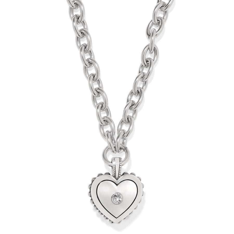 Brighton Pretty Tough Bold Heart 2 Tone Necklace