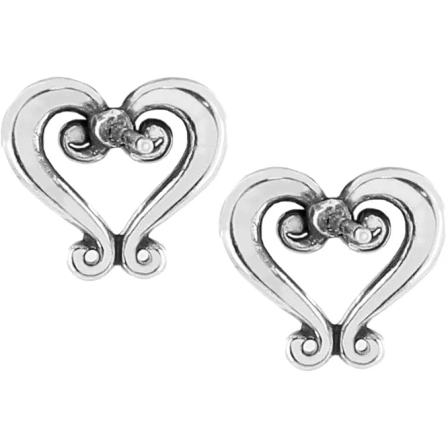 Brighton Genoa Heart Mini Post Earrings Silver