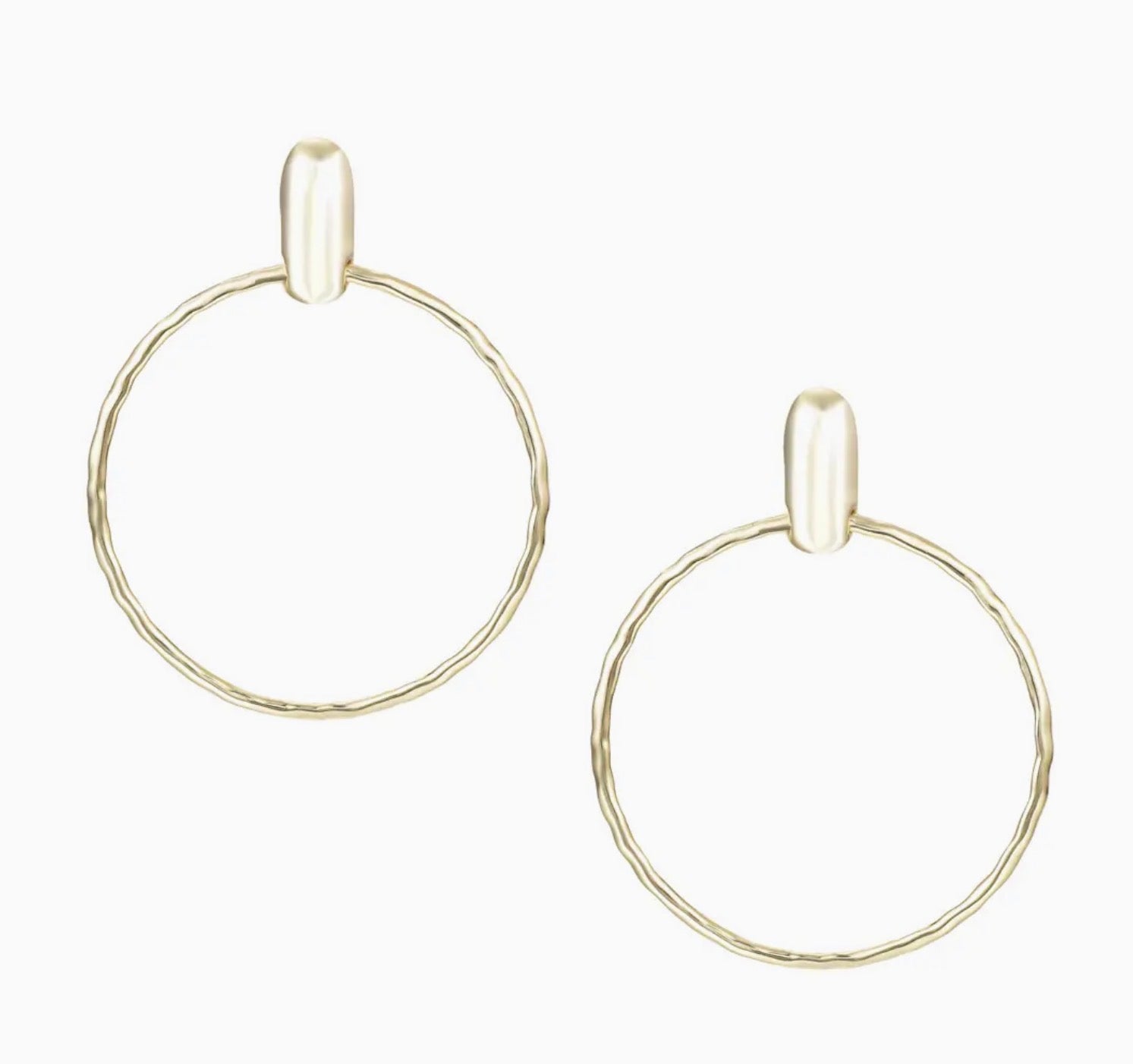Natalie Wood Horizon Circle Statement Earrings - Gold