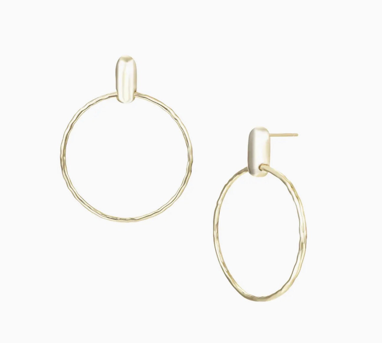 Natalie Wood Horizon Circle Statement Earrings - Gold