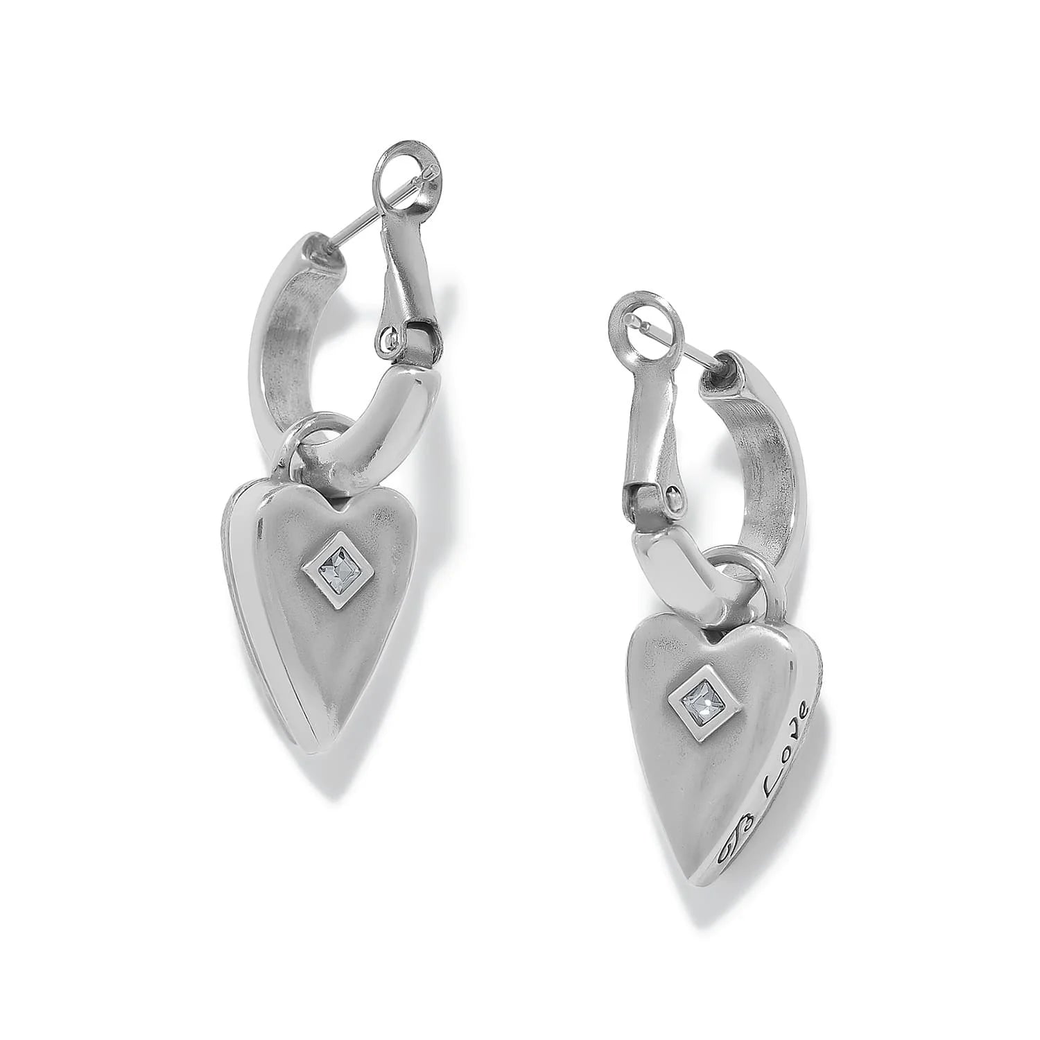 Brighton Love Messages B Love Blue Reversible Hoops