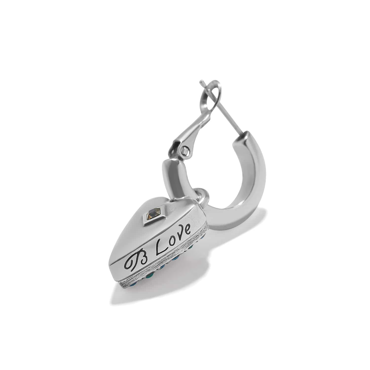 Brighton Love Messages B Love Blue Reversible Hoops