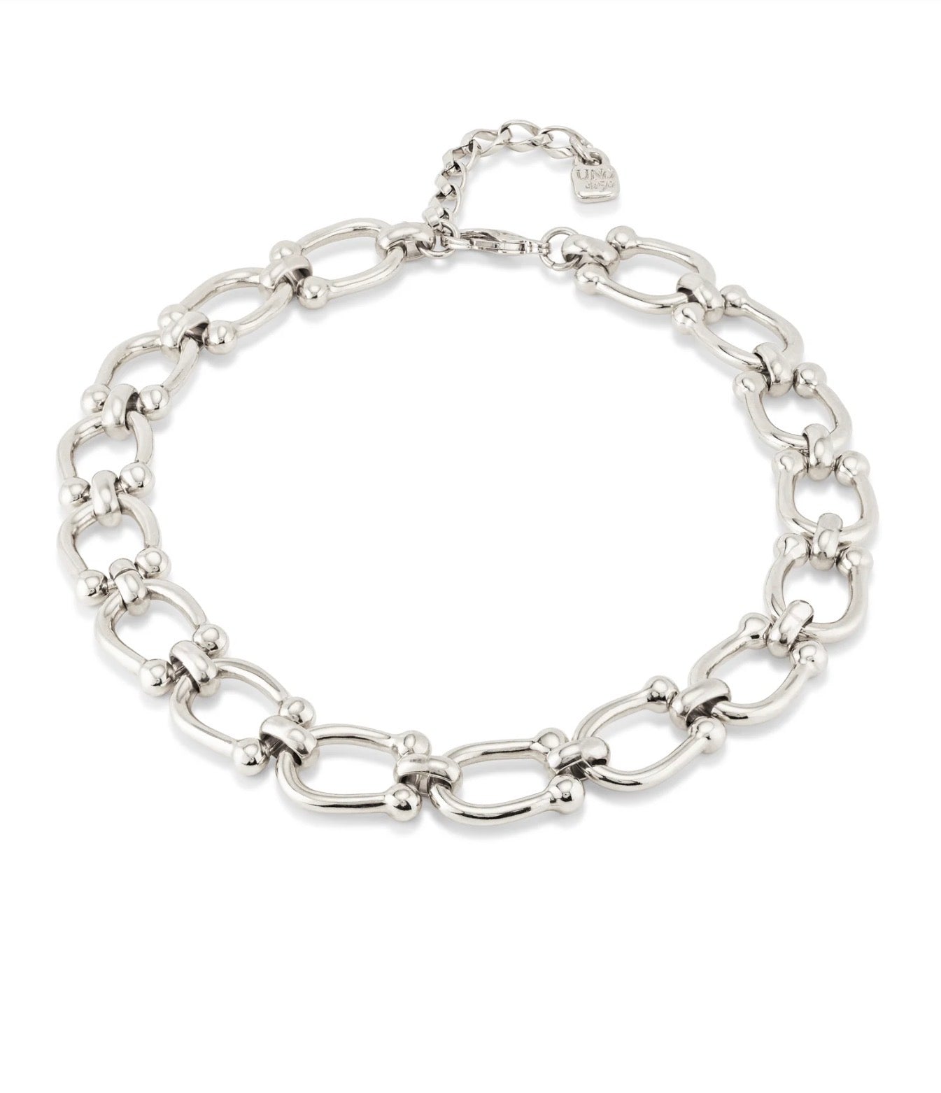 Uno de 50 Serotonin Silver Plated Link Necklace