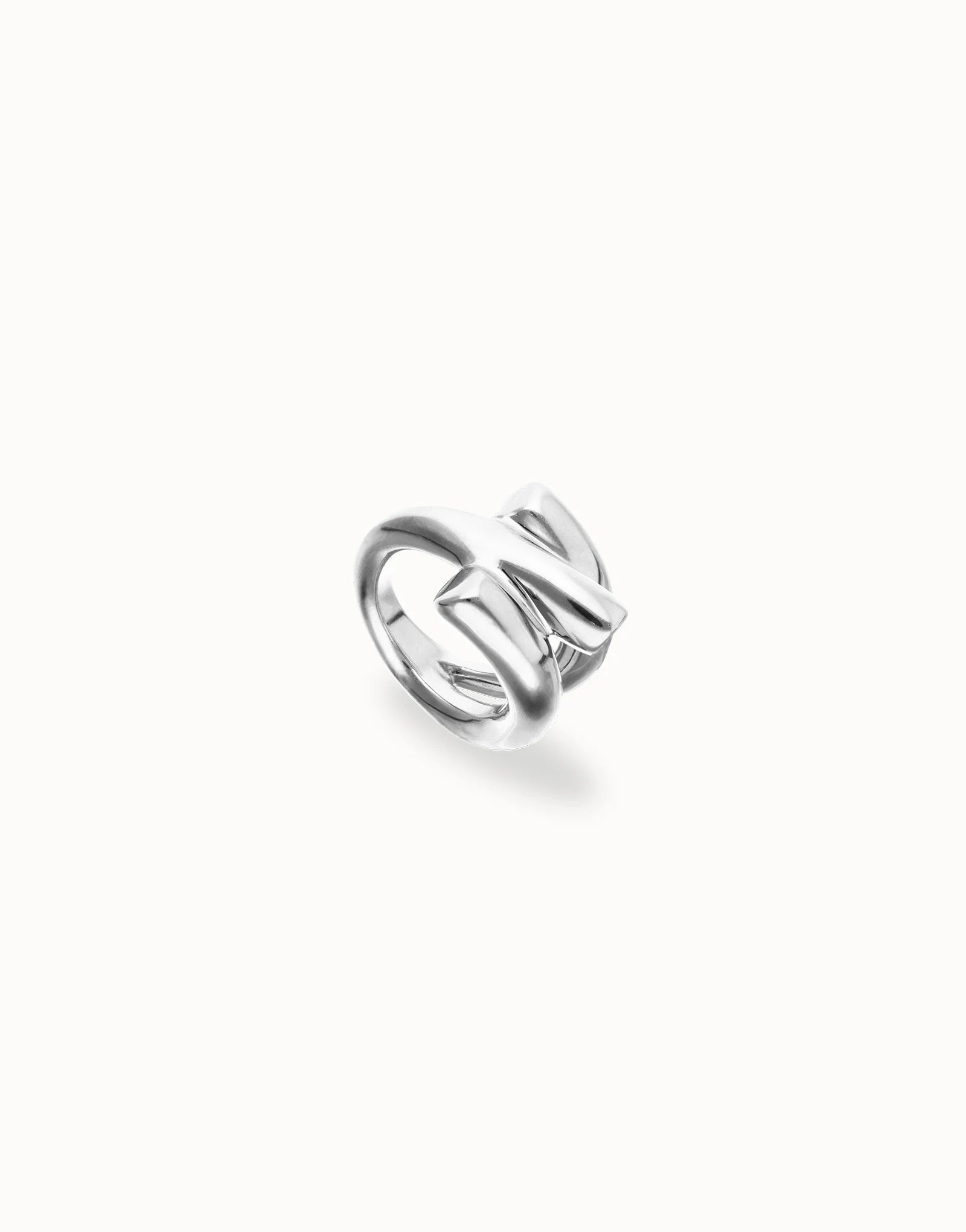 Uno de 50 Silver Ring With Three Intertwined Organic Shapes