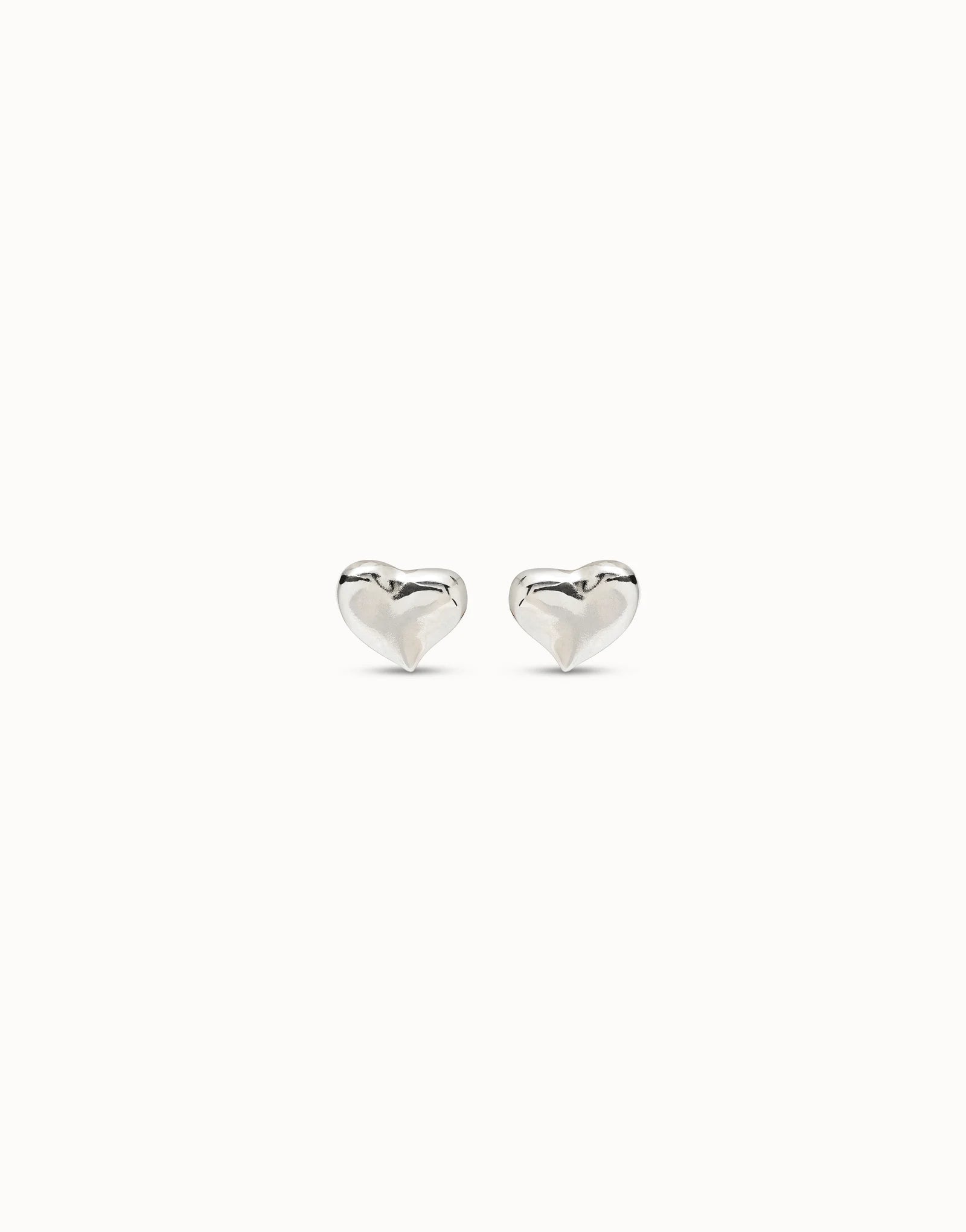 Uno de 50 Uno Heart Silver Plated Stud Earrings