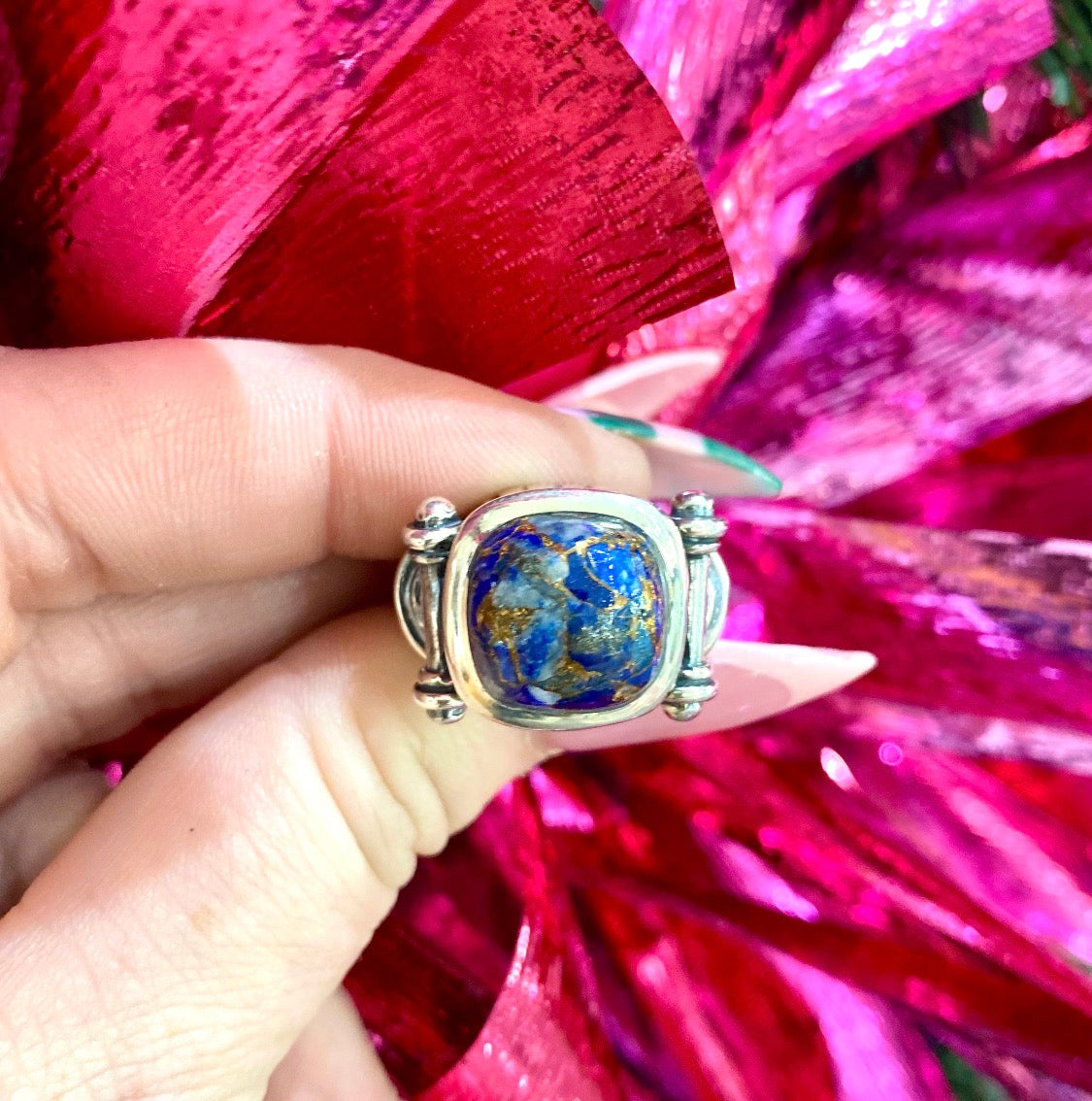 Dian Malouf Teal TQ Drum Ring RS8050
