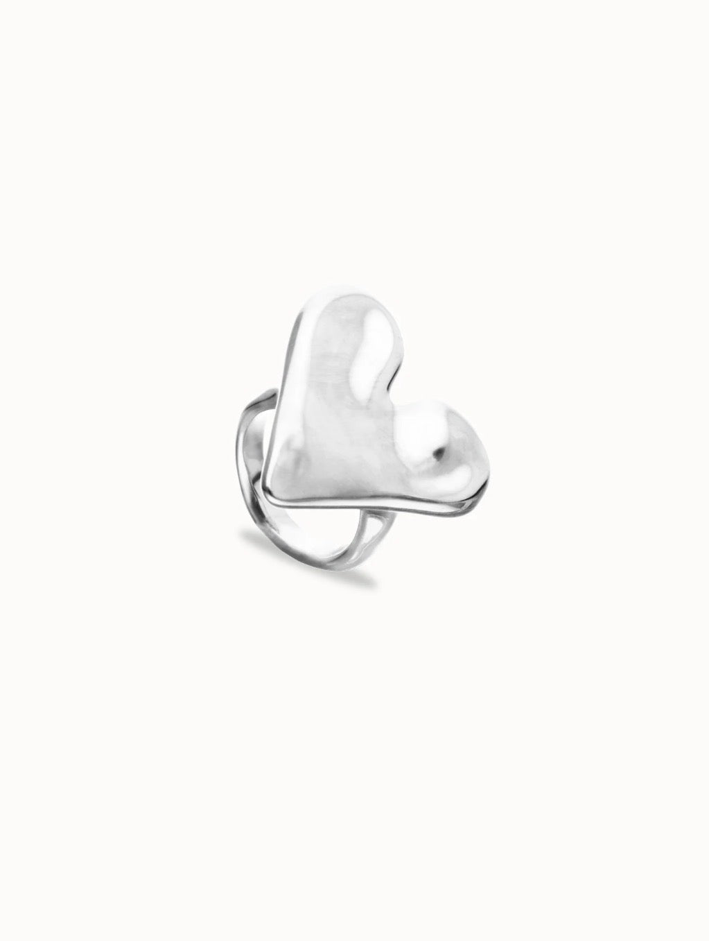 Uno de 50 Gold Maxi Ring With Heart Shape