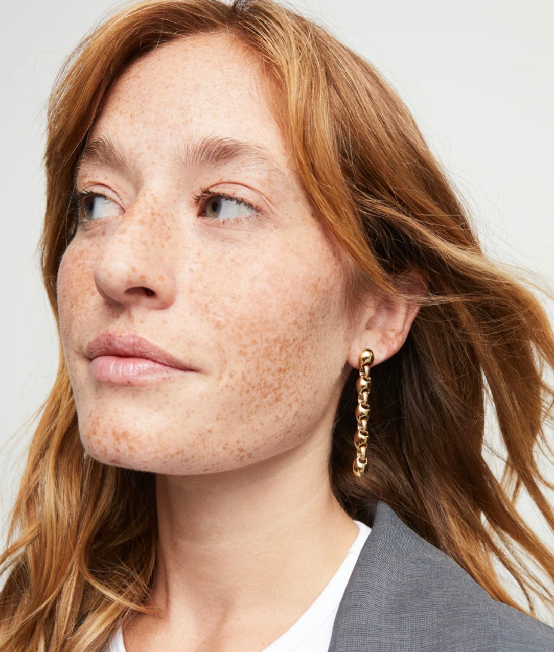 Uno de 50 Sterling Bead Link Drop Earring