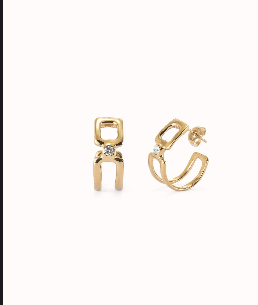 Uno de 50 Double Hoop Topaz Earrings
