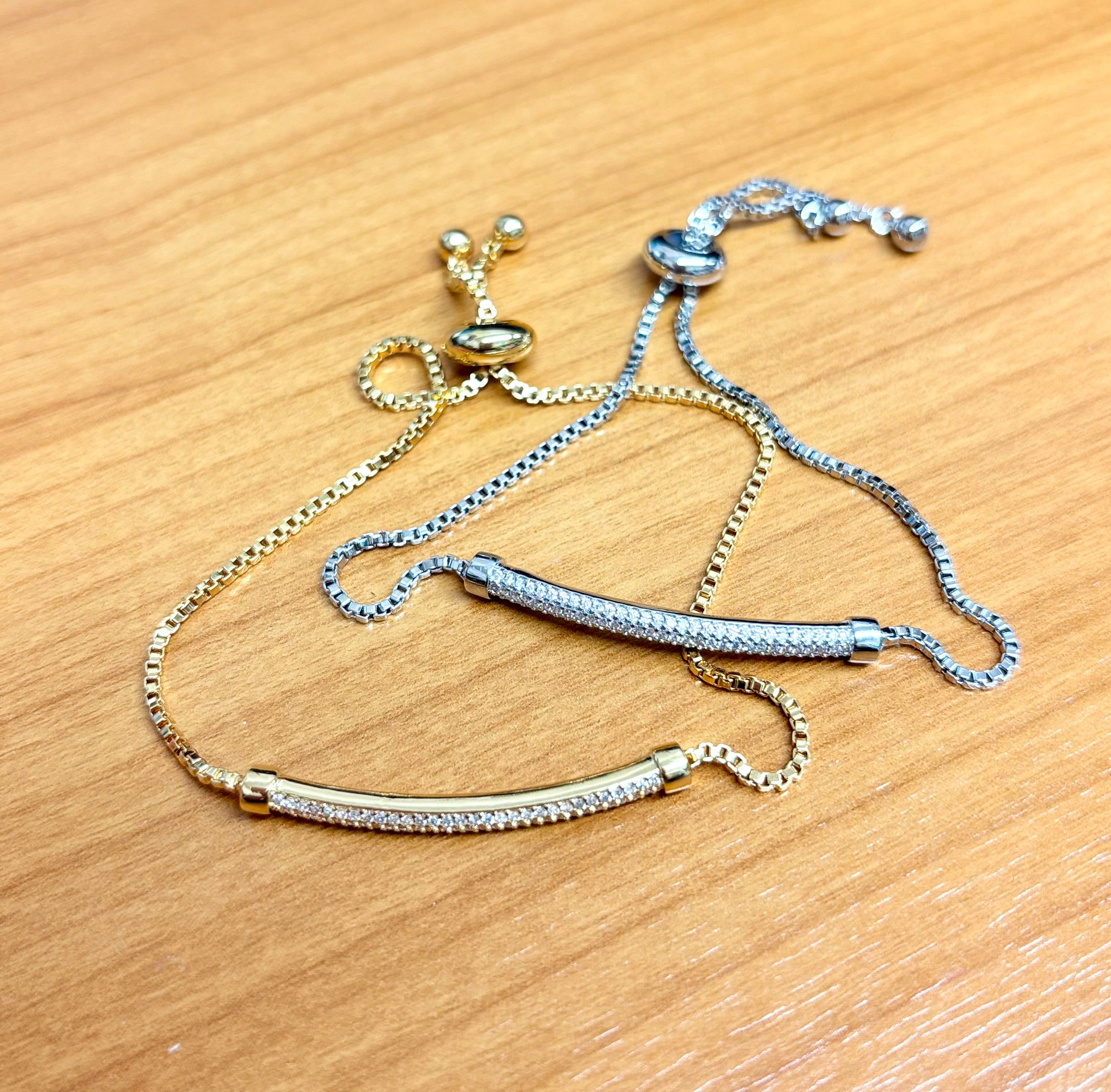 Adjustable Chain Bar Bracelet
