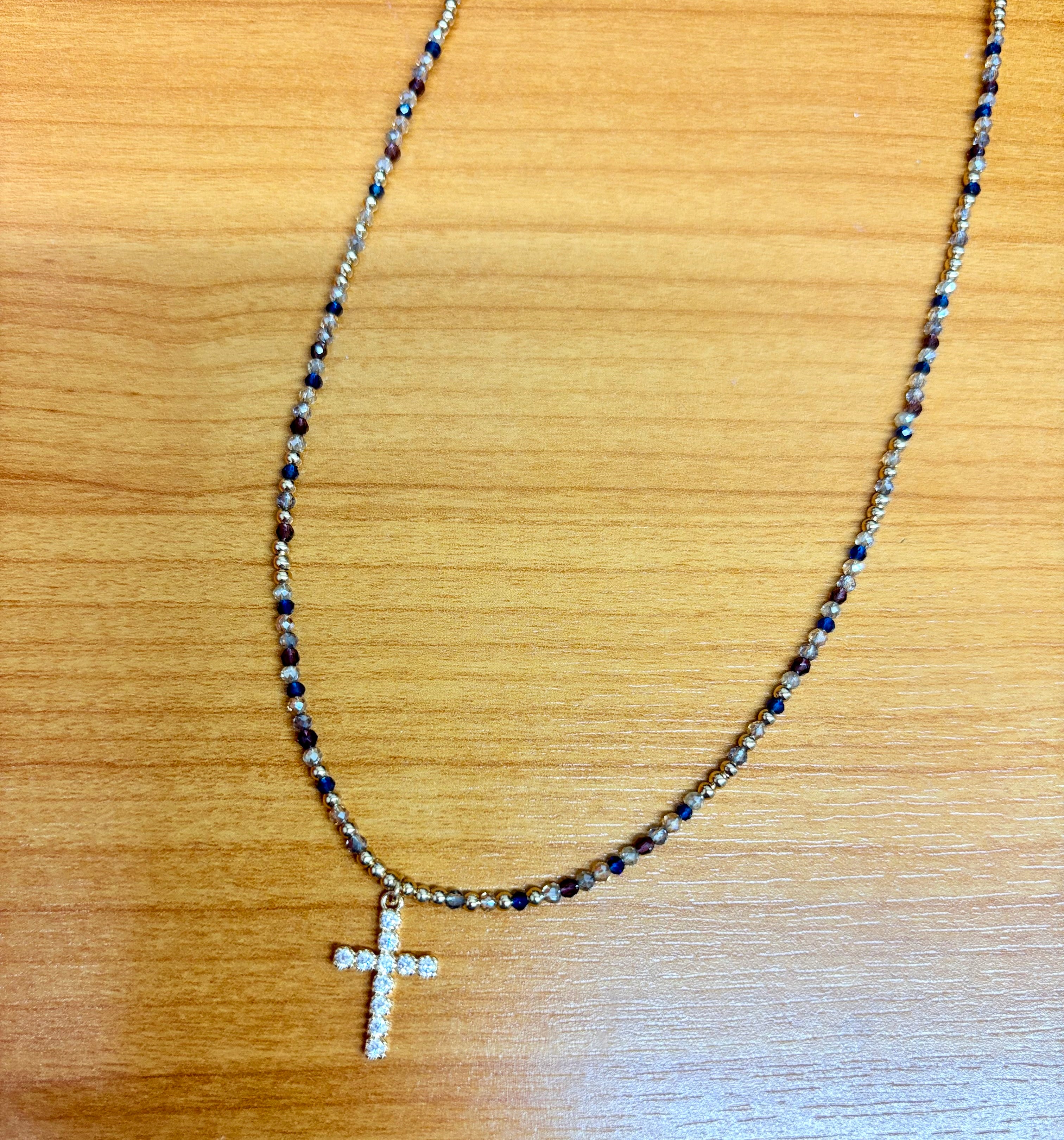 Beaded Cross Necklace