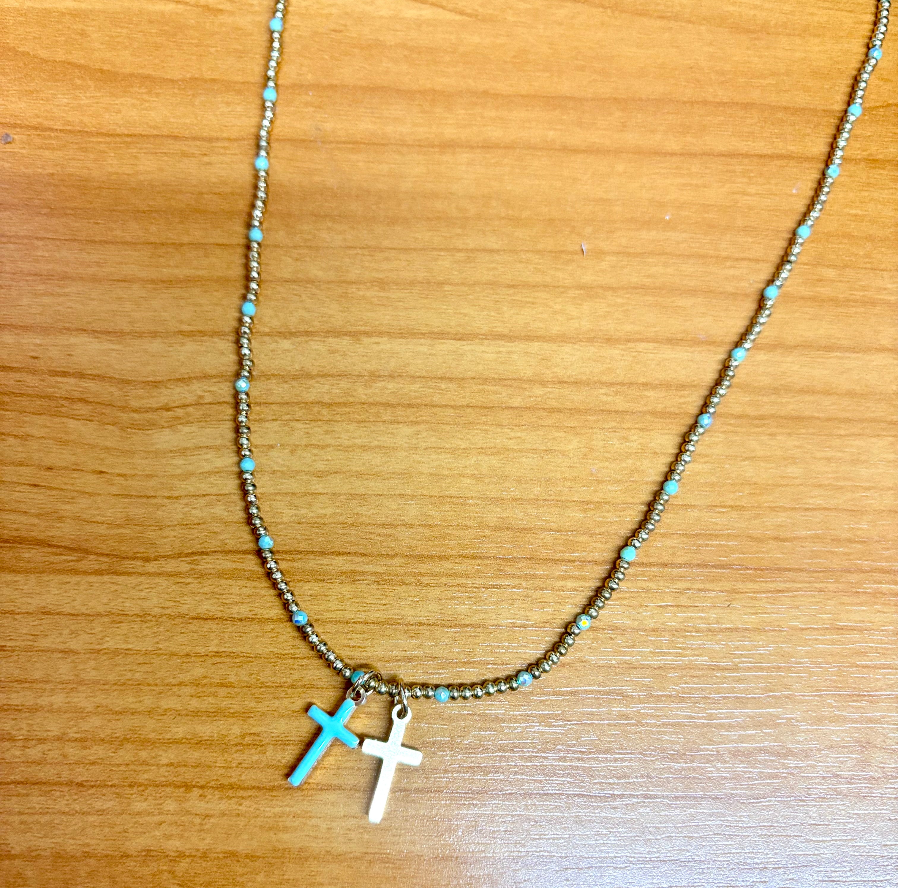 Beaded Cross Necklace