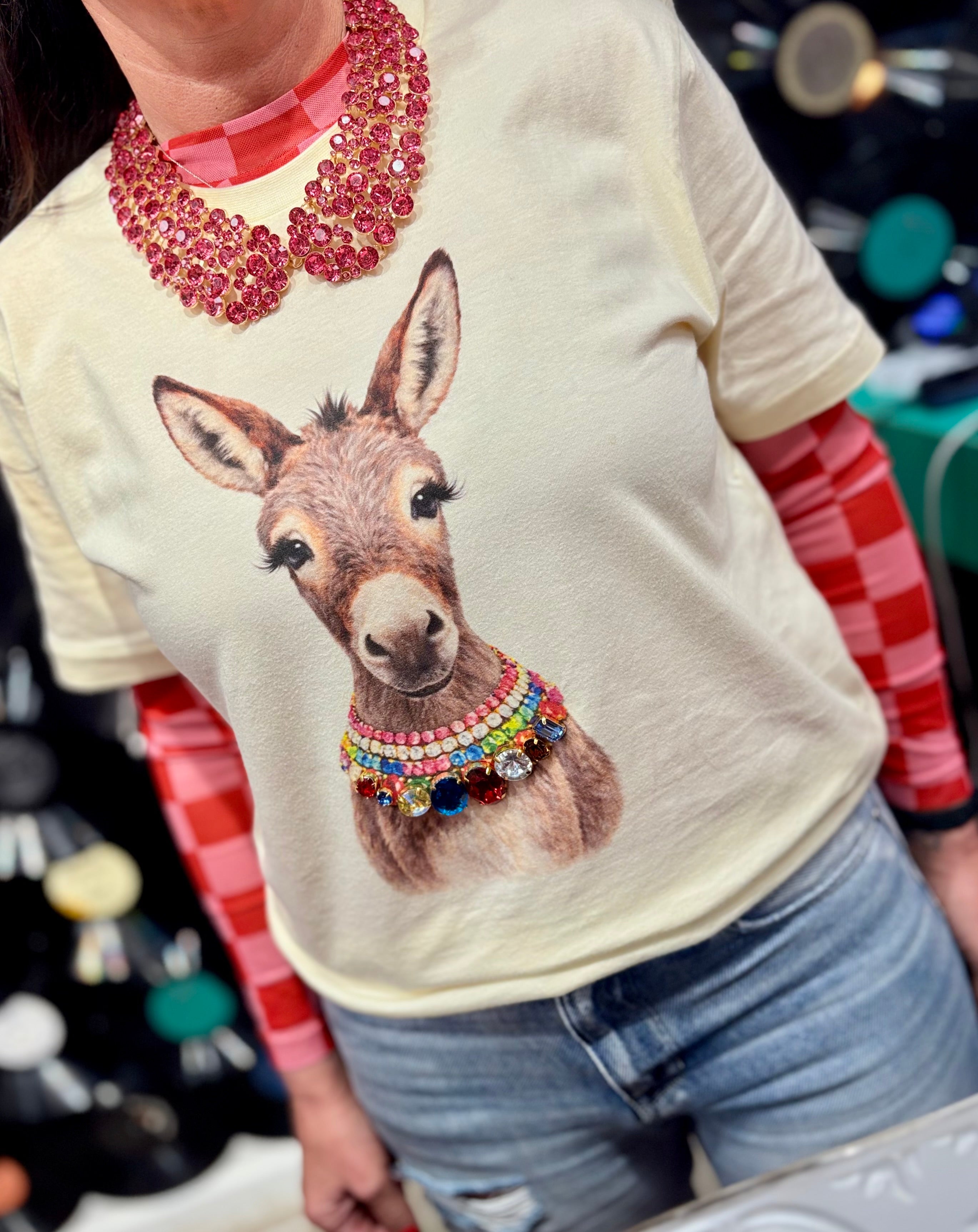 Jeweled Collar Donkey T-shirt