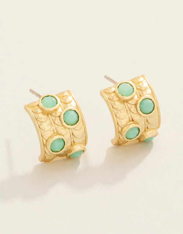 Spartina Karissa Hoop Earrings Sea Foam