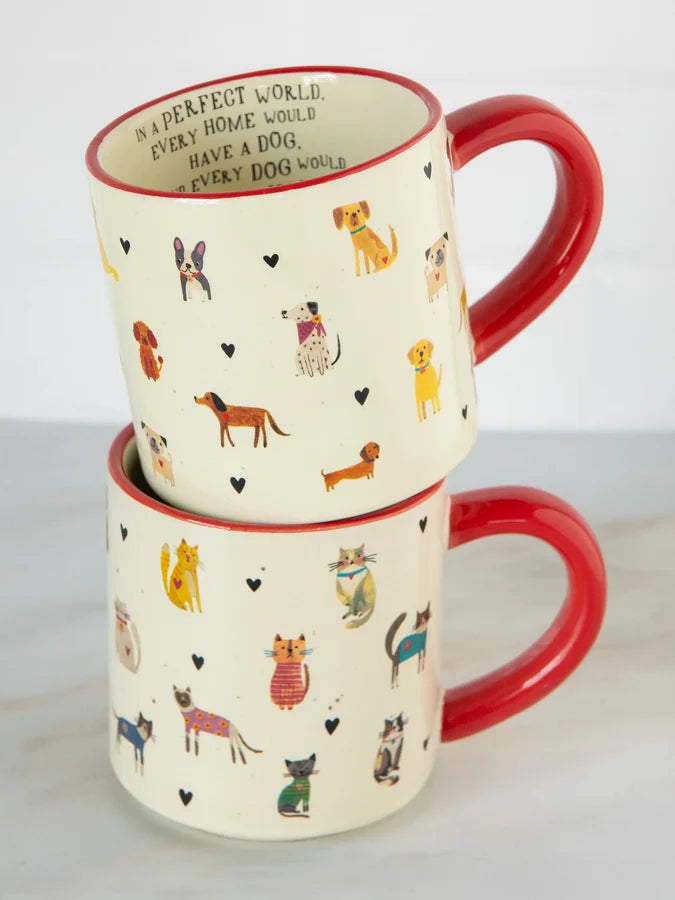 Natural Life Bungalow mug with painted design — view 5