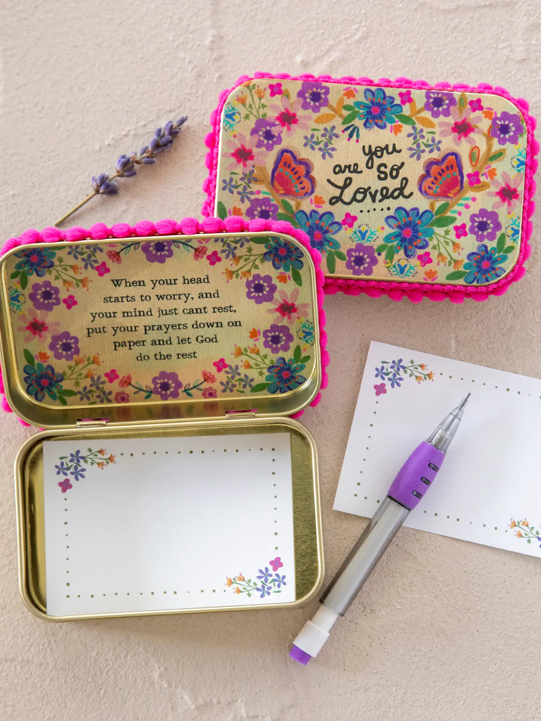Natural Life Tin Prayer Box — Accents Boutique, Marble Falls TX